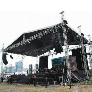 Traliccio di illuminazione dj con sistema audio per altoparlanti line array per eventi truss - Product Image 1
