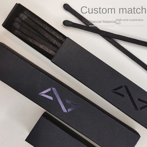 การ์ดสีดำชุบทองพิมพ์ลายไม้ขีดไฟแบบพรีเมียม - Product Image 2