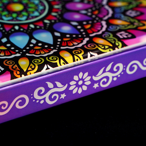 Cuaderno de notas de tapa dura A5 de estilo de lujo personalizado, borde dorado láser, páginas interiores coloridas, cubierta de papel elegante láser, cuaderno de diario - Product Image 5
