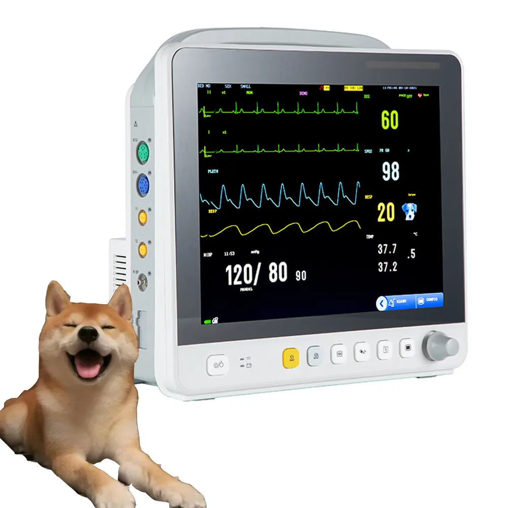 Nouvel arrivage Moniteur vétérinaire multi-paramètres pour animaux Matériel médical Moniteur vétérinaire