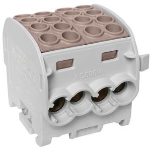 メインライン分岐ターミナル、ダブルブロック、1ピン、4つの入力35mm ² と4つの出力25mm ² 、ブラウン (9019305124) - Product Image 1