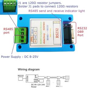 DC 12V 24V RS232至RS485隔离器转换器PC COM串行端口UART，用于Modbus RTU PLC模拟数字IO HMI - Product Image 5