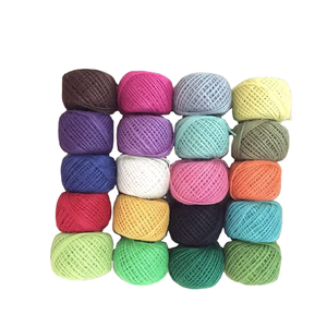 100% Natrual Jure iplik renkli kenevir bükülmüş dize 2mm * 80m jüt kordon kenevir Sisal iplik jüt DIY el sanatları için bükme halat sicim - Product Image 1