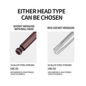 เครื่องมือซ่อมบำรุงชุดกุญแจหกเหลี่ยมแบบพับได้หลายแบบ9ชิ้น - Product Image 2