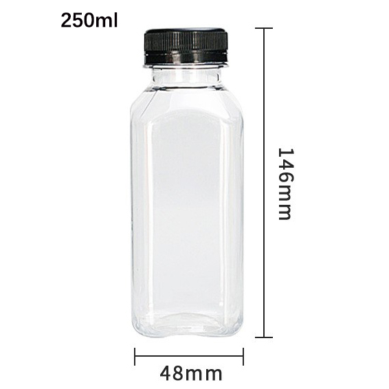 8oz bouteille carrée pour animaux de compagnie