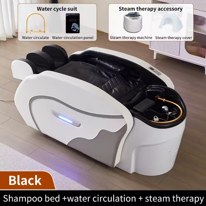 Lit de shampooing + circulation d'eau + fumigation