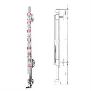 Medidor de nivel de aleta magnética de acero inoxidable de fábrica precio tanque de GLP transmisor de nivel de líquido magnético interruptores de flotador nivel de agua - Product Image 3