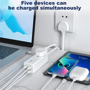 LDNIO SC1418 yüksek çıkış güç şeridi çoklu USB bağlantı noktaları 65W güç soketi küçük boyutlu evrensel güç uzatma - Product Image 6