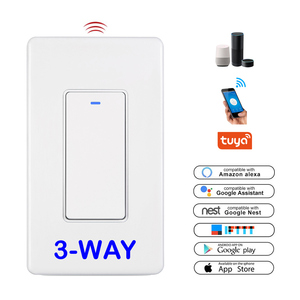DS-122-3WAY US Type Alexa & Echo dot Google HomeIFTTT音声制御3ウェイWiFiスマートプッシュスイッチ - Product Image 1