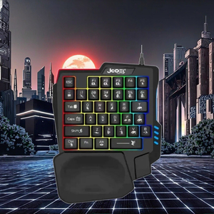 Single Hand Luminous Gaming Keyboard Mouse With Wrist Rest LED Backlit 35 Keys Ergonomic <strong>Game</strong> <strong>Controller</strong> for <strong>Computer</strong> PC - Product Image 3