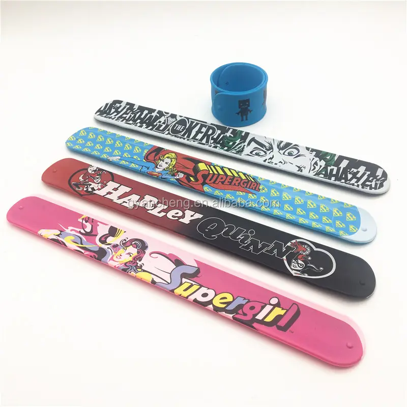 Pulseiras de slap de silicone personalizadas de fábrica, pulseiras/banda de slap/faixa de pulso