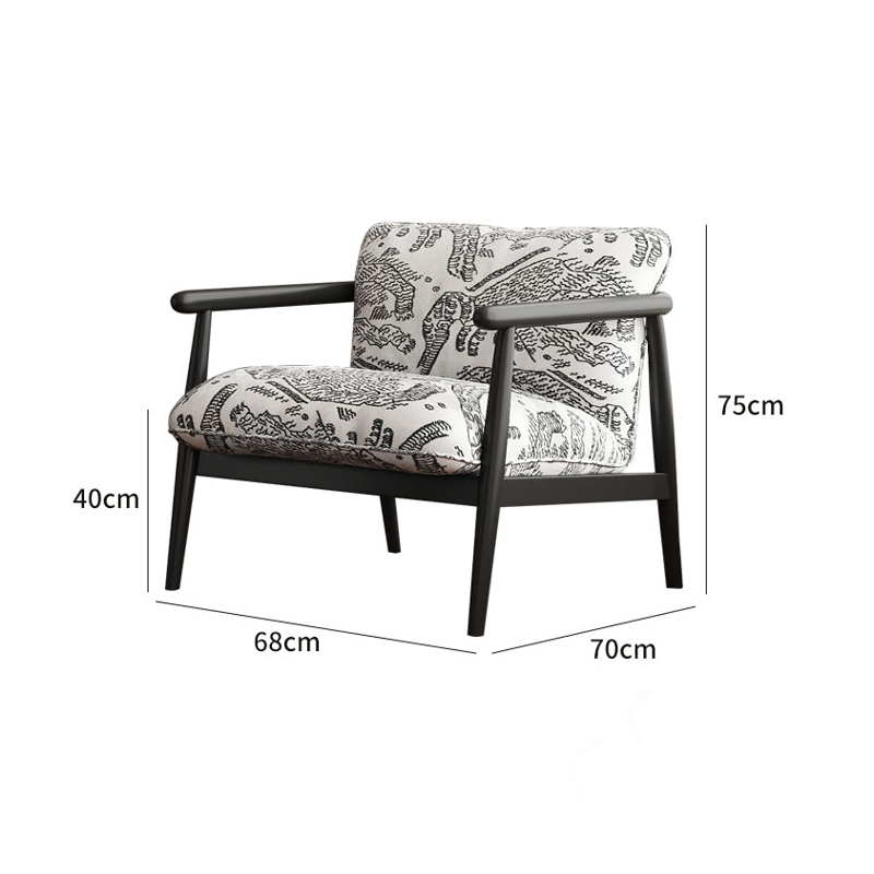 Jacquard à rayures tigrées - pieds en acier au carbone