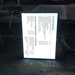 定制A1 A2 A3 A4餐厅菜单标牌Led广告灯箱海报框展示海报 - Product Image 3