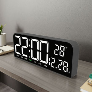 Benutzer definierte 9-Zoll-Timing und Countdown Double Analog Multifunktion ale Tisch tisch uhr Digital Led Wall Inteli gente Clock - Product Image 1