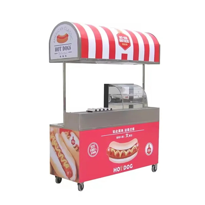 JX-CR200 carrello per hot dog usato commerciale carrello a mano per hot dog di vendita calda