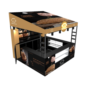 10x10ft personnalisé SEG moderne café exposition publicité rétro-éclairé stand de convention - Product Image 3