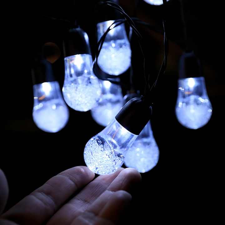 RGB luce solare esterna LED luce calda sfera bianca Festival lampadina scintillio giardino decorazione per festa di festa IP65 valutato