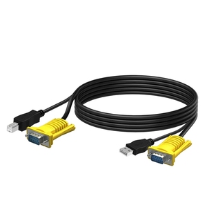 4-Port <strong>KVM</strong> <strong>Switch</strong> Box with USB VGA Cables Plug and Play Computer Monitoring Keyboard Mouse Connections in Stock!