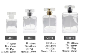 Chất lượng cao rõ ràng chai thủy tinh màu đen cho nước hoa 30ml <span class=keywords><strong>50ml</strong></span> 100ml bơm lại cổ điển tùy chỉnh thiết kế vuông chai nước hoa sang trọng - Product Image 4