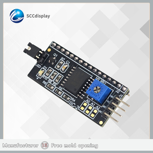 Placa adaptadora LCD 1602 de alta calidad, contraste ajustable, módulos LCD PCF8574T de interfaz IIC/I2C de una sola fila del fabricante