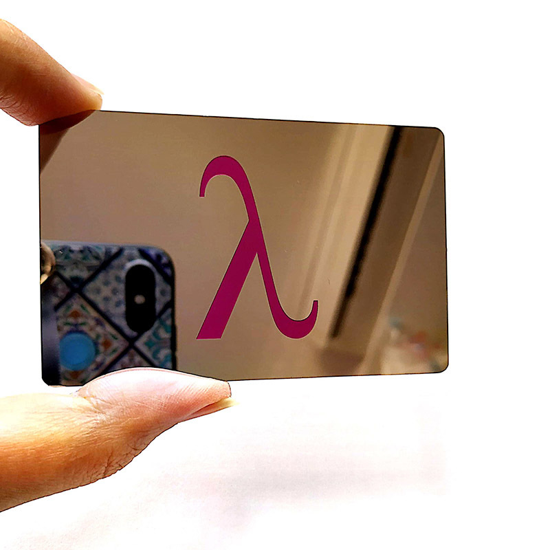 Silver Mirror Vip Blank Metal Business Cards
