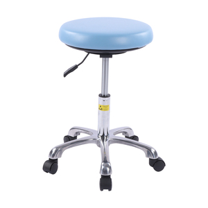Bangku kursi <span class=keywords><strong>Dental</strong></span> bulat dengan sandaran, cincin kaki roda Putar ponsel dan dapat disesuaikan untuk Lab gigi asisten perawat dokter - Product Image 2