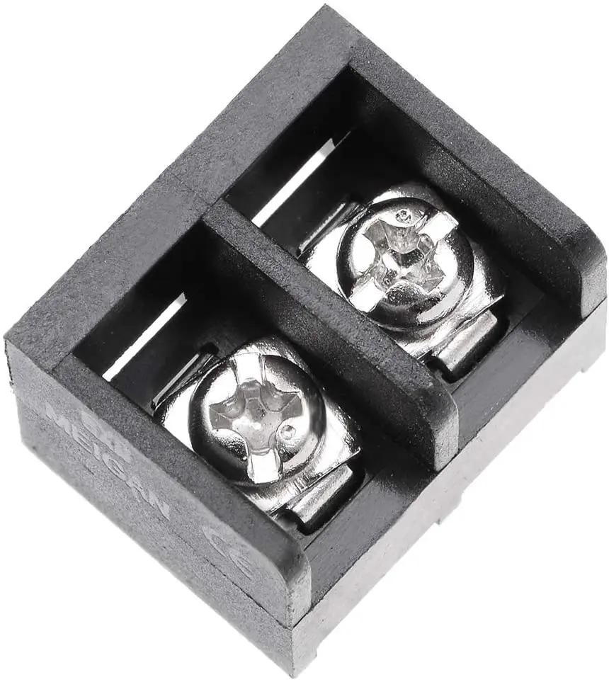 300V 20A 10mm Pitch Steck barer Typ 2-Positionen-Leiterplattenmontage Kunststoff-Schraub klemmen block anschluss Schwarz für 22-12AWG