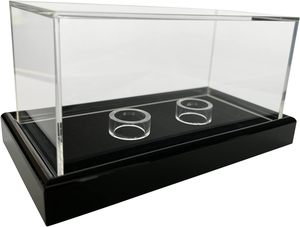 高尔夫亚克力展示架15x7x7cm厘米通用黑色天鹅绒，用于模型汽车矿物化石石头迷你图展示