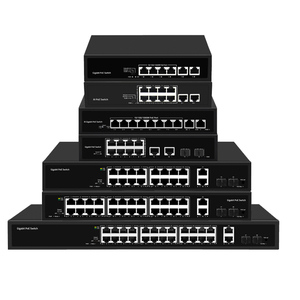 Interruttore PoE 8 porte con porta 8 PoE +, 2 Uplink, 1000Mbps, rilevamento 120W AI, presa in metallo senza ventaglio <span class=keywords><strong>54</strong></span> Vdc interruttore Poe - Product Image 6