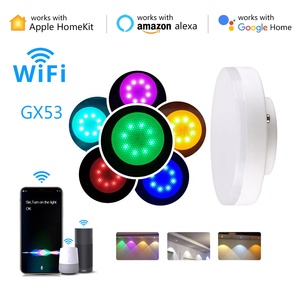 Akıllı ampuller WiFi LED GX53 Alexa ve Google ev değiştirme halojen kısılabilir RGBW 8W kabine altında gömme Downlight ile çalışmak - Product Image 2