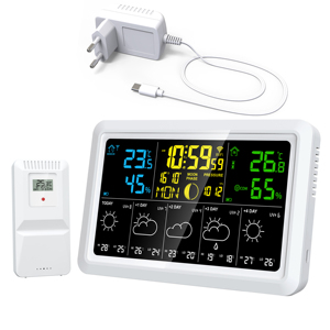 5107-2 <span class=keywords><strong>Wifi</strong></span> 7.5 inch hiển thị màu lớn Trạm thời tiết không dây không dây trong nhà ngoài trời với Dự báo <span class=keywords><strong>Internet</strong></span> thời gian thực - Product Image 1