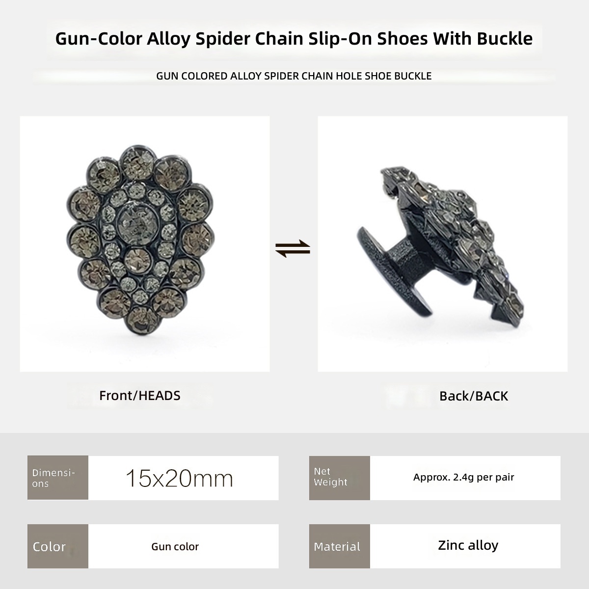 F0148-Full diamond water drop gun color 15 * 20mm