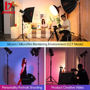JINBEI EFC-<strong>150</strong> <strong>RGB</strong> <strong>Led</strong> Continuous Light Set with EF Spot Snoot Set for Video Recording Studio - Product Image 3