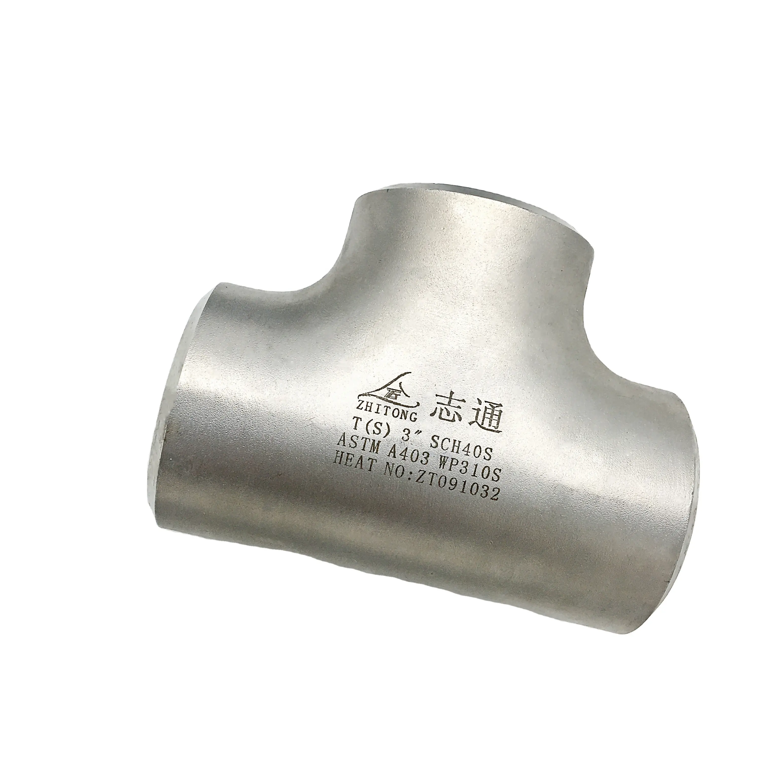 Pipe Fittings Stainless Steel Tee 304 316 SCH10 Water Supply Fire Drainage seamless tees DN40