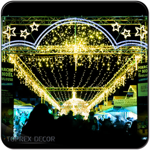 Large Commercial Display <strong>LED</strong> <strong>Snowflake</strong> Cross Street Light Animated Decorations for Halloween Outdoor Lighted Arch for Landscape - Product Image 4