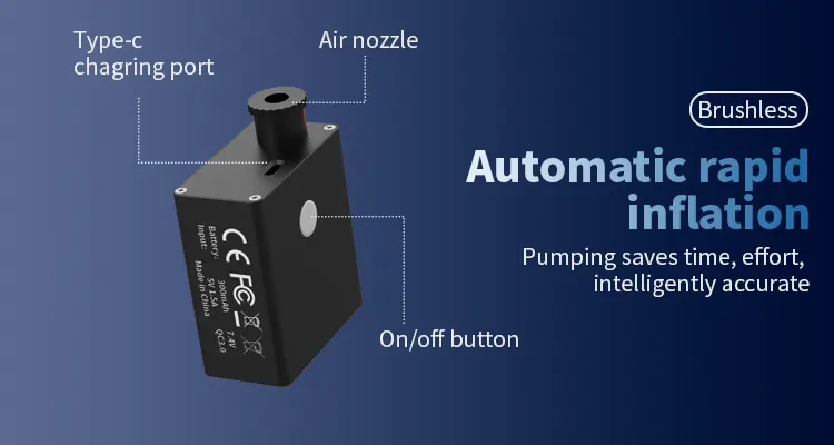 צמיג אוויר מדחס נייד 100 psi משאבת אוויר מיני אביזרים לרכב חיוניים משאבת צמיגים עם אופני מד לחץ