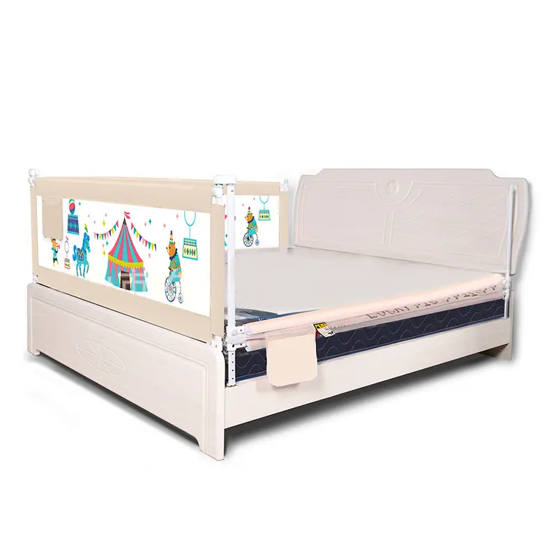 Cama de bebê guarda anti-queda cerca ajustável trilho de cama para crianças, altura ajustável cama de lado playpen