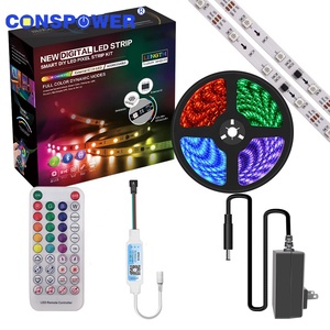 Conspower Addressable Magic Strip <strong>LED</strong> Set 30LEDS/M IC <strong>SM16703</strong> 2811 5050RGB Strip IP20 BT Music Controller 12V Power Adapter - Product Image 1