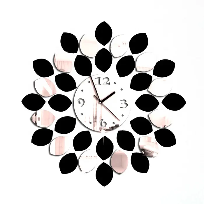 Horloge murale rétro miroir, style rétro, moderne, nouveauté, 2019