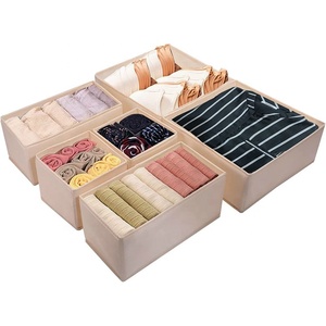 Tùy chỉnh ngăn kéo tổ chức có thể gập lại lưu trữ boxs vải ngăn kéo ngăn tủ quần áo tổ chức Lưu trữ Cubes cho BRAS vớ đồ lót - Product Image 5