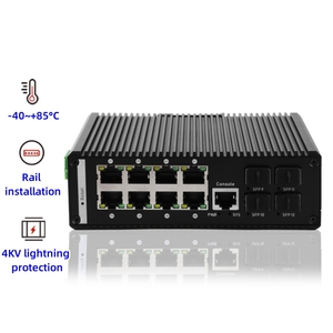 Conmutador PoE CFOFC, conmutador de red de fibra óptica Ethernet, conmutador Ethernet industrial gestionado