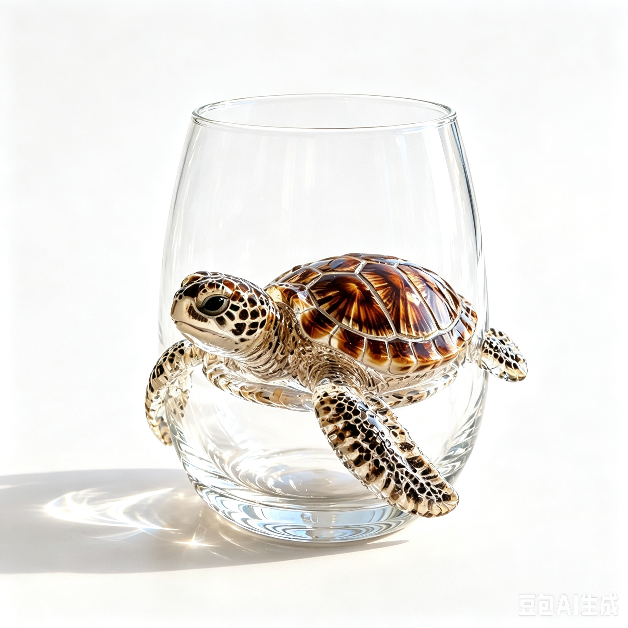 Taza de vidrio Clear Turtle
