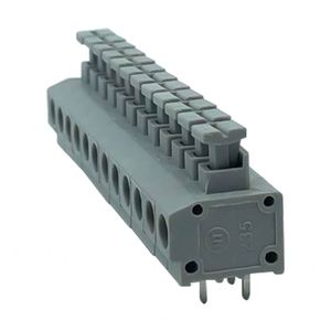 KF235 PCB Board <strong>Spring</strong> Type Screwless <strong>Terminal</strong> <strong>blocks</strong> 5.08mm pitch 2*2P-2*xxP Gray Shell Straight plug-in <strong>Terminal</strong> Connector - Product Image 2