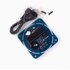 5V DS1302 dijital saat modül LED ekran 81*81*1.6 mavi PCB kartı kırmızı LED ekran