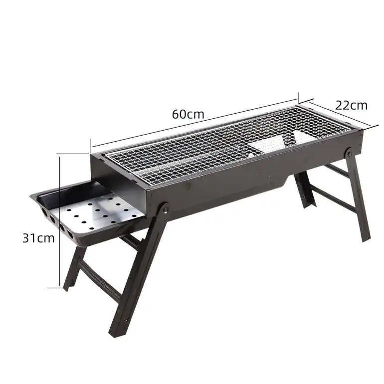 Parrilla de barbacoa plegable de acero inoxidable, tipo carbón, gran oferta