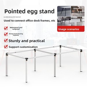 Soporte de hierro forjado de aleación de aluminio moderno, base de mesa de huevo elegante Simple para comedor, escritorio de oficina, mesa de ordenador para uso en el hogar y la Oficina - Product Image 2