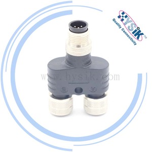 M12 4 kutuplu erkek dişi Y tipi konnektör bir kod su geçirmez Y adpater - Product Image 5