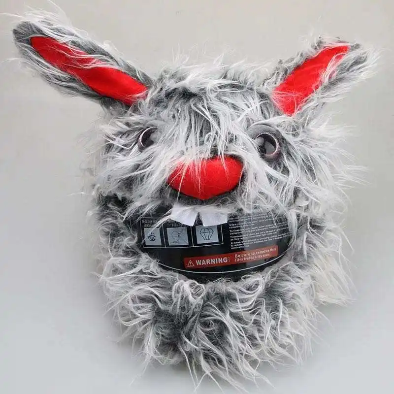 Çılgın Bunny kızarmış sokak tarzı kişilik karikatür peluş kask kap dekorasyon motosiklet kaskları kapak-kötü tavşan