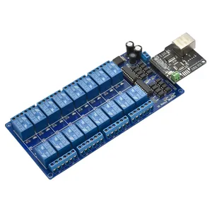 Módulo de control Ethernet Lan Wan Red Servidor web Puerto RJ45 Relé de 16 canales Es placa controladora Ethernet Interfaz RJ45 - Product Image 1