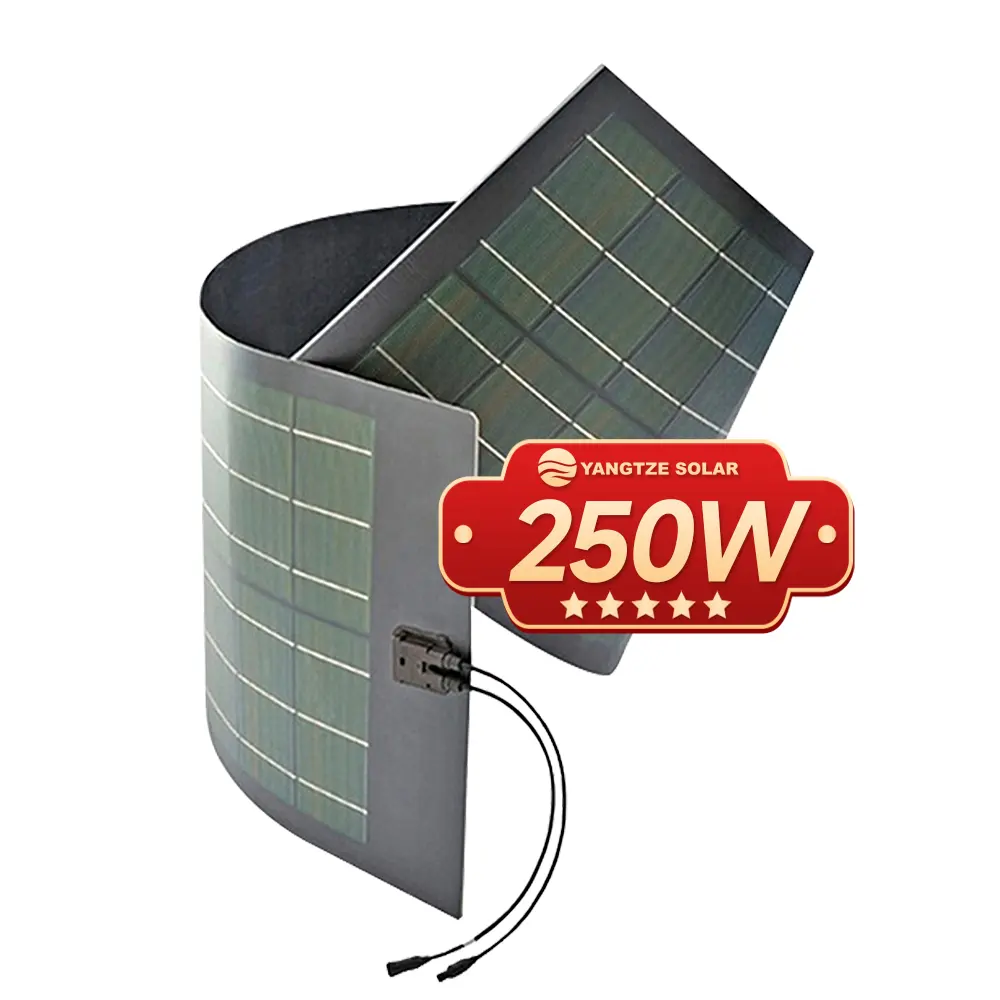 250w 300w كبيرة رقيقة فيلم لوحات شمسية مرنة الصانع ألواح شمسية أحادية السيليكون مجموعة الكهروضوئية وحدة